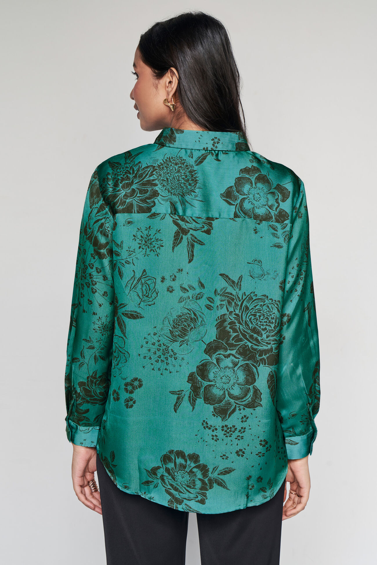 Emerald Enigma Shirt, Black, image 4
